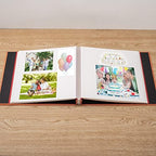 Large Photo Album Self Adhesive 4x6 8x10 10x12 13"x12.8" Magnetic Scrapbook Album 12.6"x11" Inch 40 Pages Linen Cover DIY Photo Album with A Metallic Pen and DIY Stickers(Orange) - Image 3