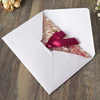 Hosmsua 50PCS Laser Cut Lace Rose Wedding Invitation Cards with Ribbon and Envelopes, 5.12 x 7.3 Invitation Pocket for Bridal Shower Engagement Birthday Graduation (Rose Gold Glitter) - Image 5