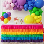 14ft Table Skirt Rainbow Tablecloth Unicorn Tutu Table Skirt for Rectangular Table Birthday Party Decoration by Jevix
