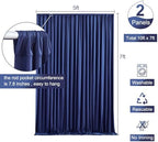 Navy Blue Backdrop Curtain for Parties Wrinkle Free Photo Curtains Backdrop Drapes Fabric Decoration for Wedding Birthday Party Baby Shower 5ft x 7ft,2 Panels - Image 5