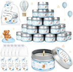 50Set Baby Shower Candle Party Favors Bear Lavender Scented Candles Bulk Favors for Guests Girl Boy Baby Shower Gender Reveal Party Gifts (Blue Bear) by VZCBZC