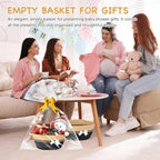 AFOROEOA 10PACK Black Brown Baskets for Gifts Empty, 12"x 8"x 5" Woven Gift Baskets with Gift Bags and Bows Empty Gift Baskets for Christmas Shelf Small Storage Baskets with Handles - Image 5