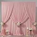 20x10FT Backdrop Curtains with Rod Pockets - Wrinkle Free Photo Stage Backdrop 4 Panels Curtains Drapes for Photography Wedding Party Baby Shower Decorations (Tea Rose) by Unknown
