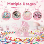 Yinder 50 Pcs Pink Baby Shower Centerpiece Baby Carriage Decor - Image 3
