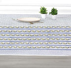 Ridhi Blue Meadow Vine Hand Block Print Cotton Tablecloth 102 x 48 Inch - Image 5