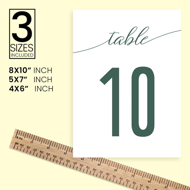 Number Design Table Number Cards Double Sided Party Table Numbers for Reception Baby Shower Anniversary Birthday Bridal Party 5x7 100 Pcs - Image 4