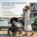 DOKUS & CO Luxe Diaper Caddy Organizer, Extra Large Collapsible Nursery Storage Tote for Baby Essentials & Travel - Image 4