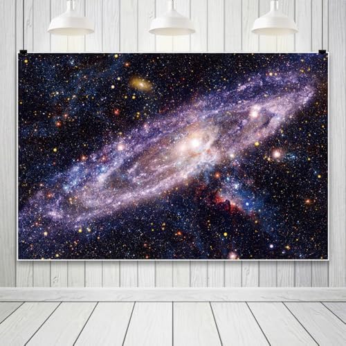 15x10ft Outer Space Planet Galaxy Decorations Backdrop Starry Boys Girls Birthday Background Science Fiction Party Milky Way Universe Solar System Baby Shower Party Banner Photo Booth - Image 2