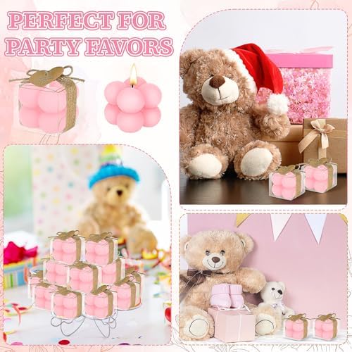 30 Sets Mini Bubble Candles Wedding Favors for Guests, 1.6" Soy Wax Candle - Image 4