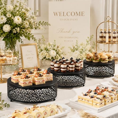 3Pcs Metal Food Risers, Buffet Table Display Stand - Image 3