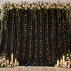Ledido 10×10ft Black Tulle Backdrop Curtain with Light(2 Panels 5×10ft) by Ledido
