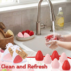 Loopeer 48 Set Strawberry Baby Shower Soaps with Cards Bags, Red and Pink - Image 4
