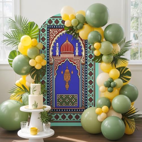 Archway Stars Spandex Arch Backdrop Cover for Balloon Garland, Columns Graphic Illustration Double-Sided Chiara Backdrop Stand Cover, Elastic Background for Birthday Party, Baby Shower Decor 6.6FT - Image 4
