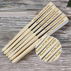 Personalized Wedding Handheld Folding Fans (25Pcs)- Engraved DIY White Paper Fan for Wedding, Custom Bamboos and Paper Fans Party Favor Dancing Props Bridal Shower Gifts (with Bags) - Image 2