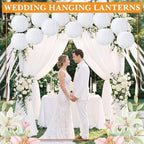 Treela 48pack White Chinese Paper Lanterns for Wedding Party Decor, 6" - Image 4