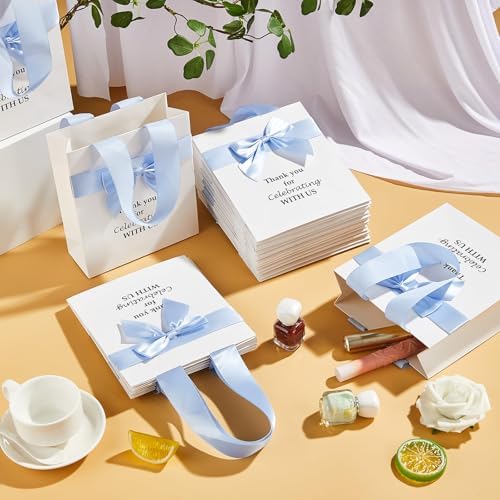 party greeting 50Pcs Wedding Gift Bags for Bridal Shower Bulk with Bow - Image 5