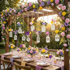 36 Pcs Artificial Flowers Table Centerpiece, Elegant Grace, Clear - Image 2