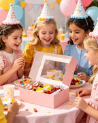 COTOPHER 50Pcs Cookie Boxes with Ribbons, 9x6x3 Inch Pink Bakery Boxes - Image 5