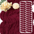 30 Pack Burgundy Cheesecloth Table Runner 17 x 108 inch Cheese Cloth Table Runners 9ft Burgundy Table Runner Rustic Romantic Sheer Gauze Runner for Wedding Party Baby Shower Table Decoration by Yorcari
