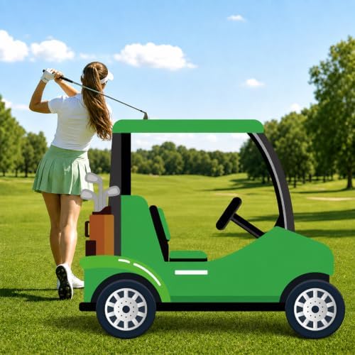 4 Ft Green Golf Cart Corrugated Plastic Standee Large Photo Prop - Image 7