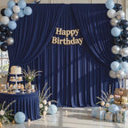 10ft x 10ft Navy Blue Backdrop Curtains, Navy Blue Drapes Backdrop Fabric - Image 6