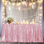 Poise3EHome Fuchsia Pink Sequin Tablecloth 90×132 Inch Rectangle Table Cover for Valentine Birthday Wedding Party Baby Shower Decoration - Image 5