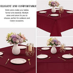 4 Pack Square Table Cloth 52x52 Inch Burgundy Tablecloth Machine Washable Fabric Polyester Table Cover for Dining, Buffet Parties, Picnic, Events, Weddings and Restaurants（Burgundy） - Image 3