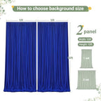 Royal Blue Tulle Backdrop Curtain for Parties Wedding,10ft x 10ft Wrinkle Free Curtain Backdrop,2 Layer Drapes for Backdrop,Polyester Wedding Back Drop for Bridal Shower Birthday Baby Shower - Image 7