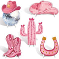 5 Pcs Large Disco Cowgirl Cardboard Cutouts, Pink Western Cowgirl Stand up Party Yard Signs Decoration for Last Disco Coquette Bachelorette Rodeo Birthday Party Supplies Photo Booth Props by WelcometoLawnIdyll