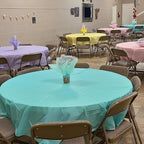 Fun Express 40 x 100 Feet Plastic Table Cover Roll Premium Disposable Plastic Tablecloth for All Type/Shape Tables | Picnic, Party, Banquet, Birthdays, Weddings (Mint) - Image 3