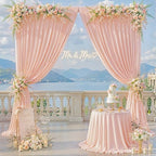 Blush Pink Backdrop Curtains-Wrinkle-Free Polyester Photography Drapes Party Curtain Background for Baby Shower Wedding Decorations- 16 X10FT - Image 7