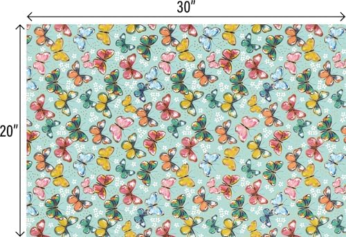 Jillson & Roberts 20" x 30" Printed Gift Tissue, Colorful Butterflies (48 Folded Sheets) - Image 3