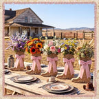 Cinnvoice 6 Pcs Western Cowboy Boot Centerpieces with Pink Ribbon for Table - Image 6