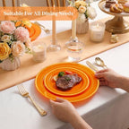 DaYammi 210PCS Orange Plastic Dinnerware Set for 30 Guests - Image 3
