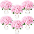 Mimorou 6 Set Floral Table Centerpiece Fake Hydrangea Decor, Pink by Mimorou