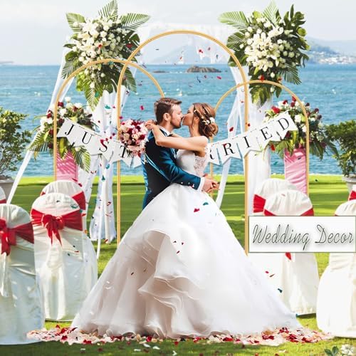 Arch Backdrop Stand Set with Cover 7.2ft,6ft x 2 Arched Frame Stand and Spandex Wedding Arch Cover with Storage Bag (Navy Blue, 7.2Ft+6Ft+6Ft) - Image 7