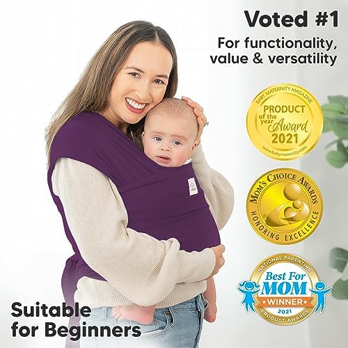 KeaBabies Baby Wrap Carrier, All in 1 Original Baby Carrier (Royal Purple) - Image 3