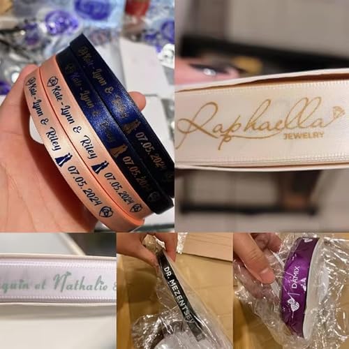 Personalized Satin Ribbon， Your Message, Add Your Drawing or Logo. Business Advertising, Baby Shower, Weddings, (51mm) - Image 3