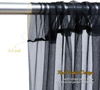 30x10ft Black Tulle Backdrop Curtain with Lights String for Parites, Sheer Backdrop Curtains for Wedding Baby Shower Birthday Party Photo Shoot Decorations - Image 5