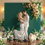 Besutolife Square Arch Backdrop Cover, 8×8 FT Spandex Arch Covers Stretchy Fitted Balloon Arch Stand Cover for Wedding, Birthday Party, Baby Shower, Photo Booth, Graduation Ceremony, Dark Green - Image 2