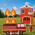 Honoson 5 Pcs Large 3FT Firefighter Birthday Decorations Cardboard Cutouts by Honoson