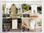 OLEEK Adjustable wedding welcome sign stand - Customizable design bundle for linen sign stand - wedding sign holder - welcome wedding sign - wedding signage with 6 Leather Hanging straps - Image 3