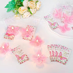 50 Sets Butterfly Baby Shower Party Favors Butterfly Shaped Candle, Scented Pink Tea Lights Candles with Thank Cards, Cute Butterfly Decorations for Guests Wedding Bridal Shower (Pink) - Image 4