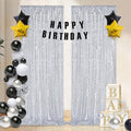 Sequin Backdrop Curtains 6ft x 8ft Silver Background Wedding Decoration by QueenDream