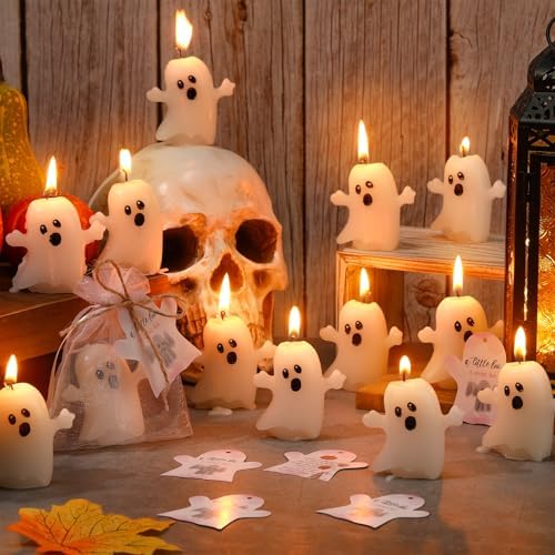 MTLEE 25 Sets Halloween a Little Boo Baby Shower Ghost Candle Gifts, Pink - Image 4