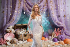 9x6ft Under The Sea Mermaid Backdrop Starfish Corala Pearl Background Ocean Princess Birthday Party Decorations Banner Baby Shower Wedding Portrait Photography Booth Props - Image 3