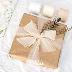 Ribbli White Chiffon Ribbon 1-1/2 inch x 20 Yard Handmade Fringe Chiffon Silk Ribbon, White Ribbon for Wedding Invitations, Bridal Bouquets Wrapping, Flower Arrangement Decoration (Pack of 2) - Image 4