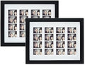 Golden State Art Photo Booth Frame, Black Wood and Real Glass, 2 Pack by GoldenStateArt