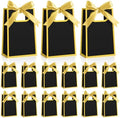 AmazingSpark 50 Pcs Black Gold Mini Gift Bags Bulk 6.3 x 3.9 x 2.8 Inch Party Favors Elegant Small Gift Bags with Handles and Ribbon Bows for Wedding Birthday Bridal Baby Shower Party Favors by Unknown