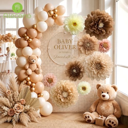 Alecono 9 Pcs Giant Paper Flowers Decorations for Wall (24", 20", 14") - Image 2
